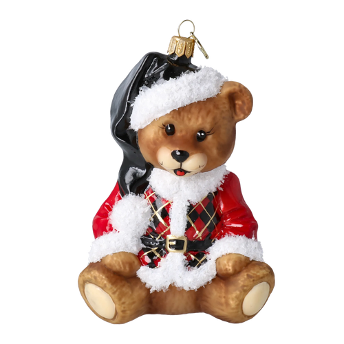 Gentle Midnight Companion | Hand-Painted Glass Ornament | Blubom 2025-032