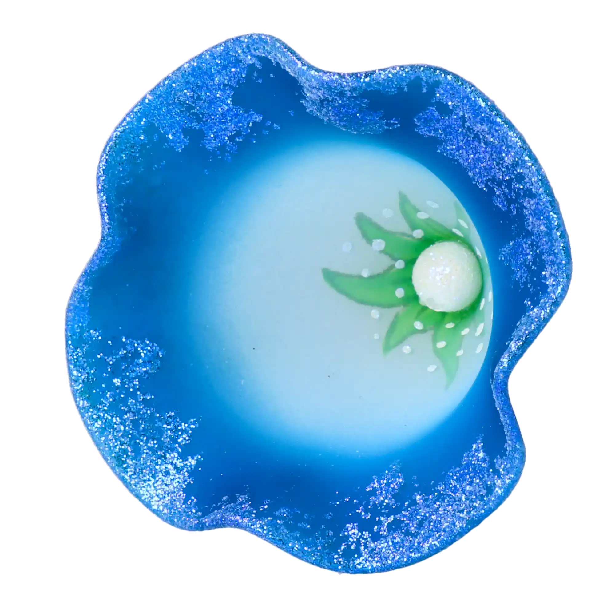 Niebieski Powój bombka kwiat szklana ozdoba kwiatek