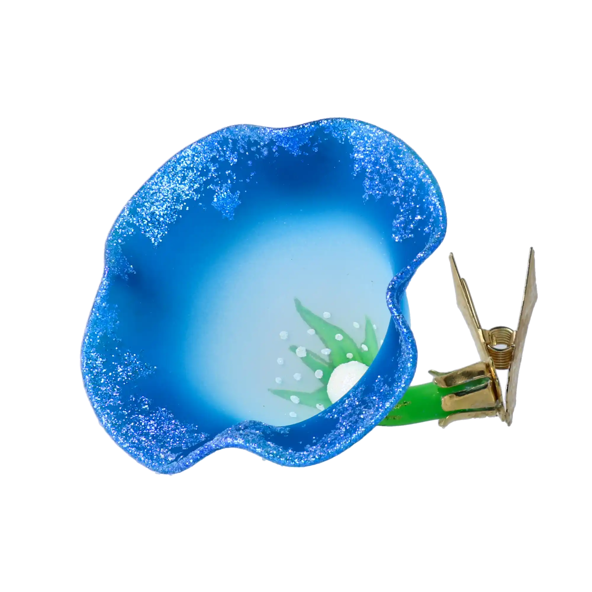 Niebieski Powój bombka kwiat szklana ozdoba kwiatek