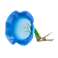 Serene Azure Bloom | Hand-Painted Glass Ornament | Blubom 2025-034