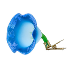 Serene Azure Bloom | Hand-Painted Glass Ornament | Blubom 2025-034