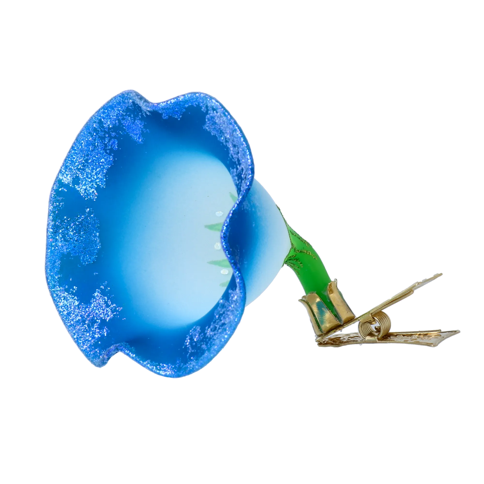 Blue Swallow. Handmade Glass Christmas ornament. 2025-034