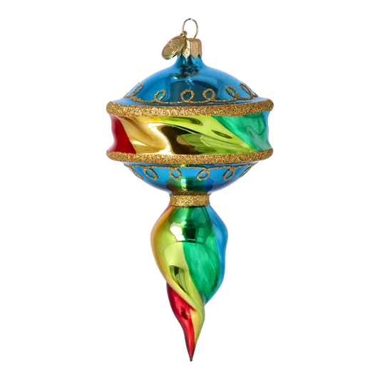 Drop Kolorowy Płomień bombka szklana ozdoba