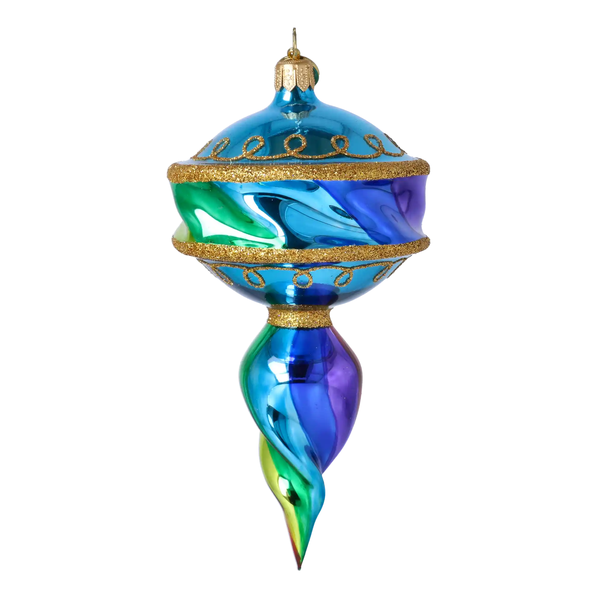 Drop Kolorowy Płomień bombka szklana ozdoba