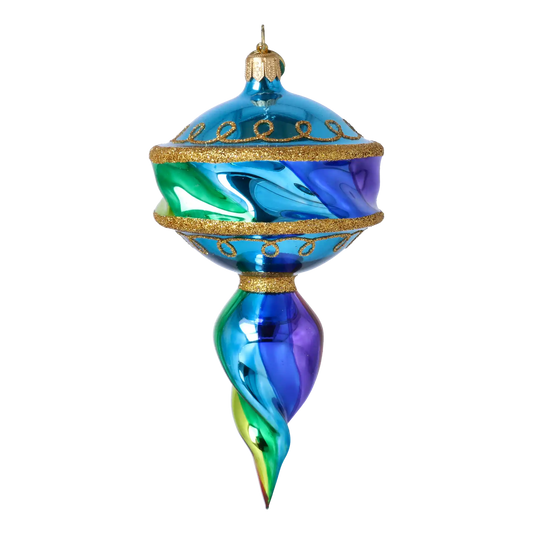 Drop Kolorowy Płomień bombka szklana ozdoba