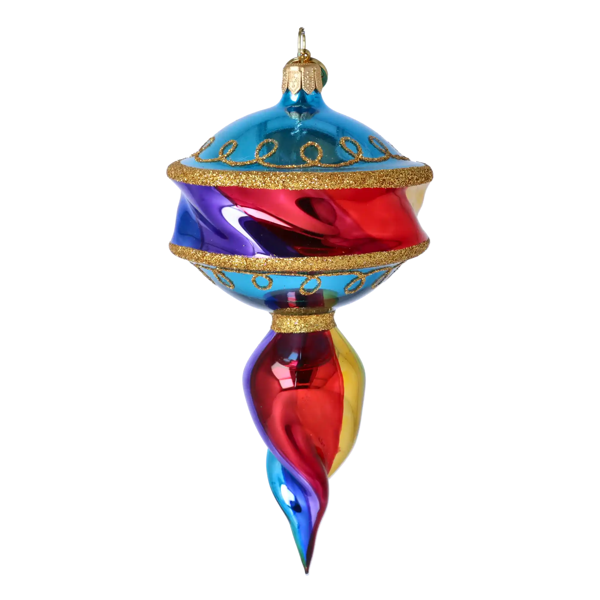 Drop Kolorowy Płomień bombka szklana ozdoba