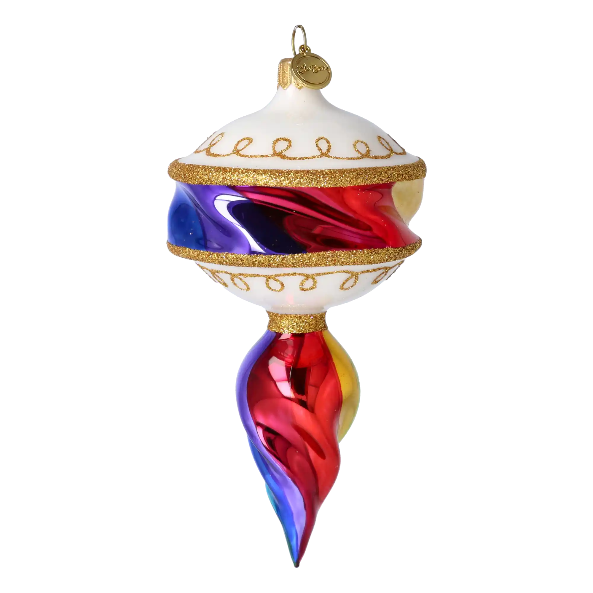 Drop Kolorowy Płomień bombka szklana ozdoba