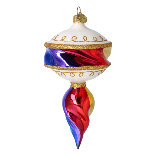 Drop Kolorowy Płomień bombka szklana ozdoba
