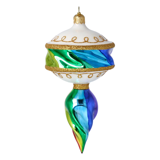 Drop Kolorowy Płomień bombka szklana ozdoba