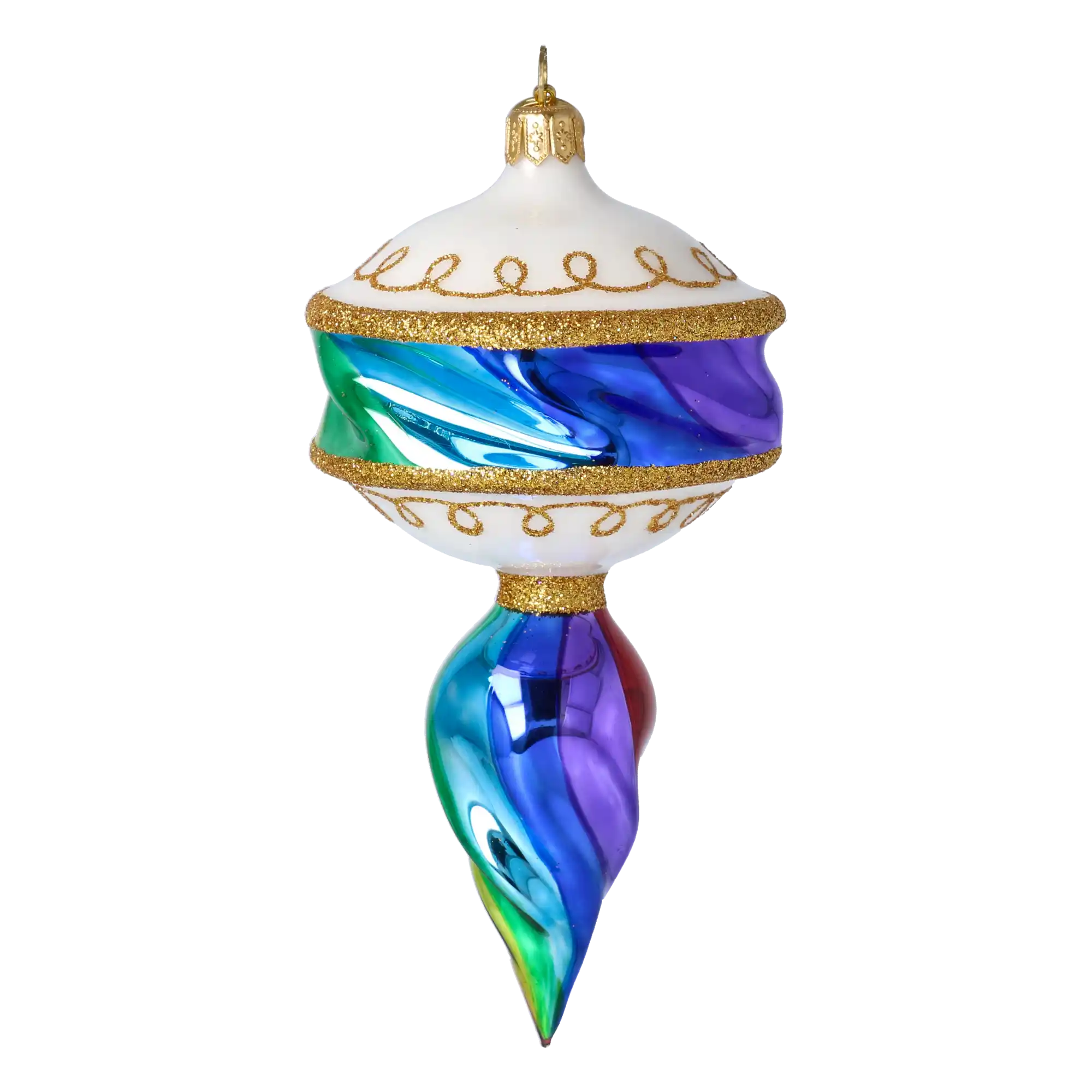 Drop Kolorowy Płomień bombka szklana ozdoba