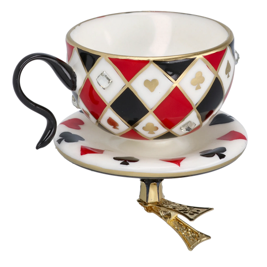 Enchanted Teacup Tea cup Ornament Handmade Glass Christmas ornament 2025-041