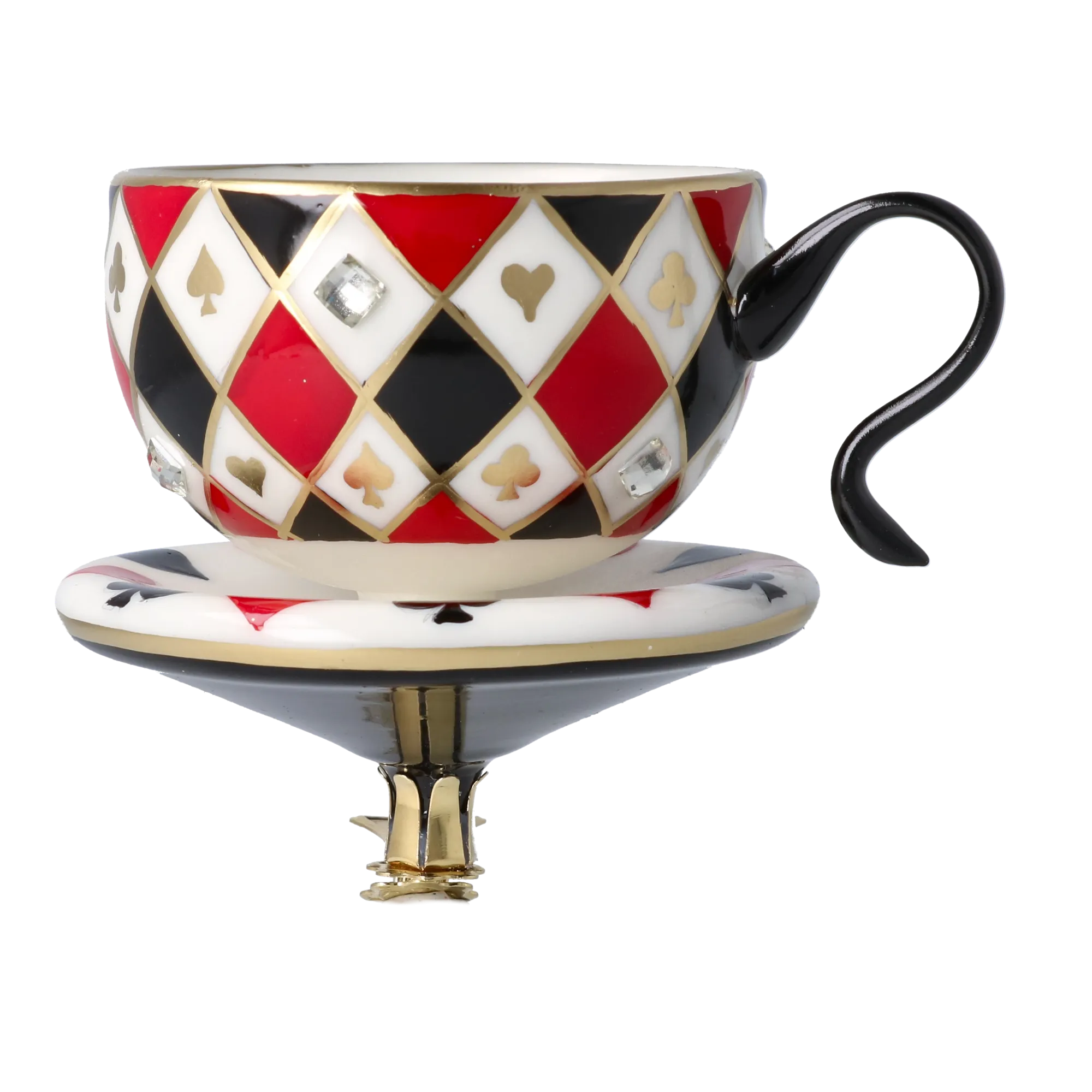 Enchanted Teacup Tea cup Ornament Handmade Glass Christmas ornament 2025-041