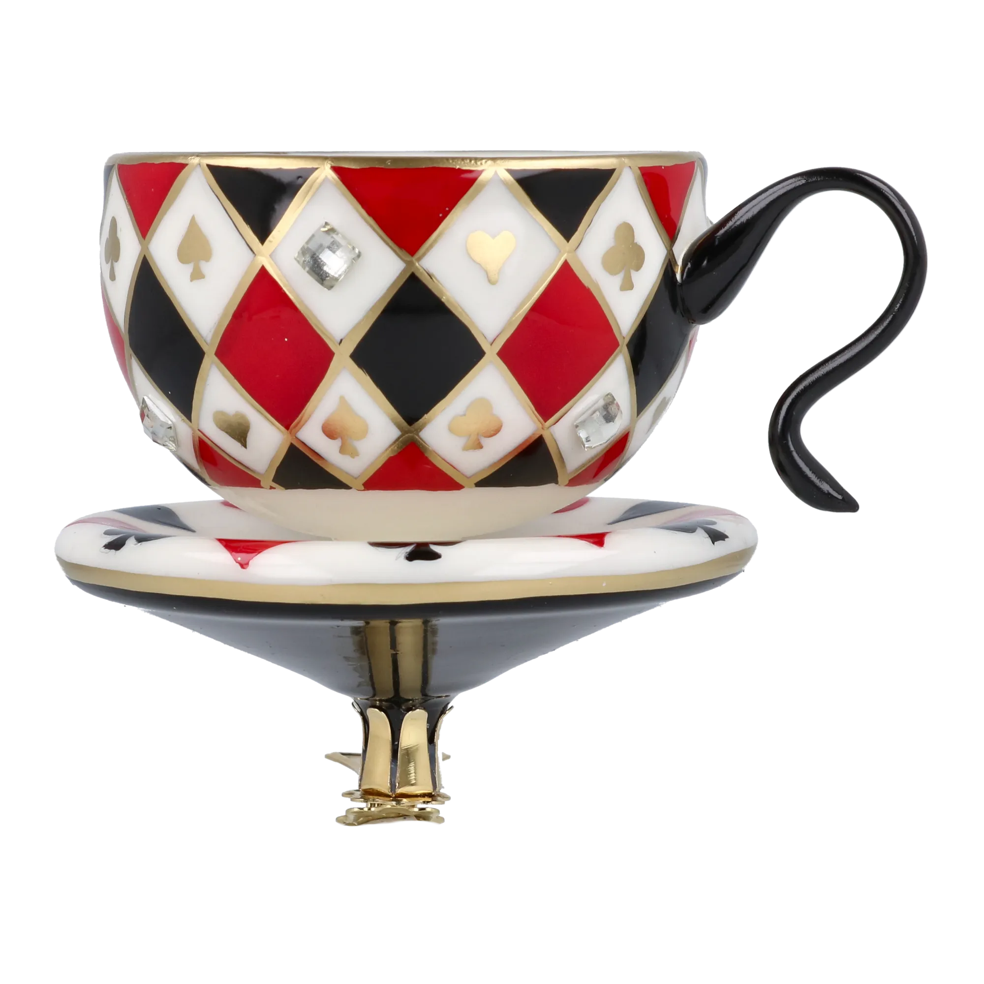 Enchanted Teacup Tea cup Ornament Handmade Glass Christmas ornament 2025-041