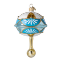 Load image into Gallery viewer, Drop Blue Ice Crystal Star Handmade Glass Christmas ornament 2025-046
