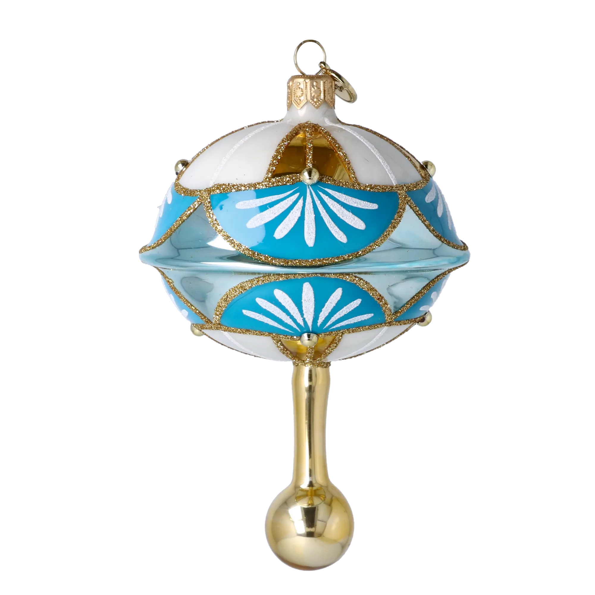 Drop Blue Ice Crystal Star Handmade Glass Christmas ornament 2025-046