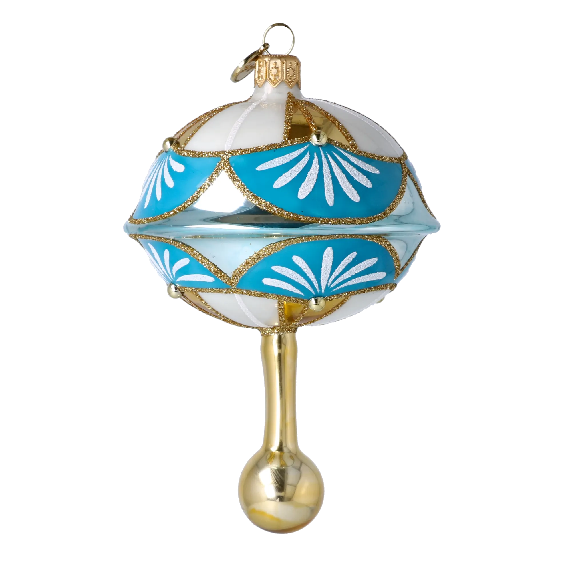 Drop Blue Ice Crystal Star Handmade Glass Christmas ornament 2025-046
