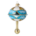 Load image into Gallery viewer, Drop Blue Ice Crystal Star Handmade Glass Christmas ornament 2025-046
