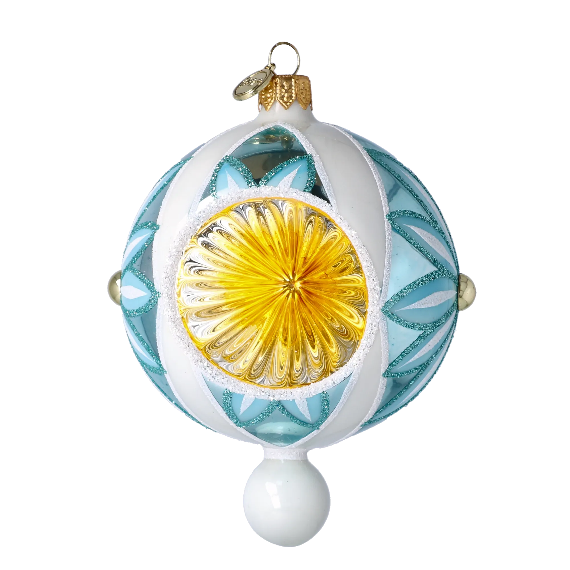 Winter Sunflower Handmade Glass Christmas ornament 2025-048