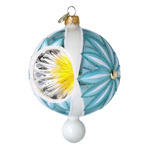Winter Sunflower Handmade Glass Christmas ornament 2025-048