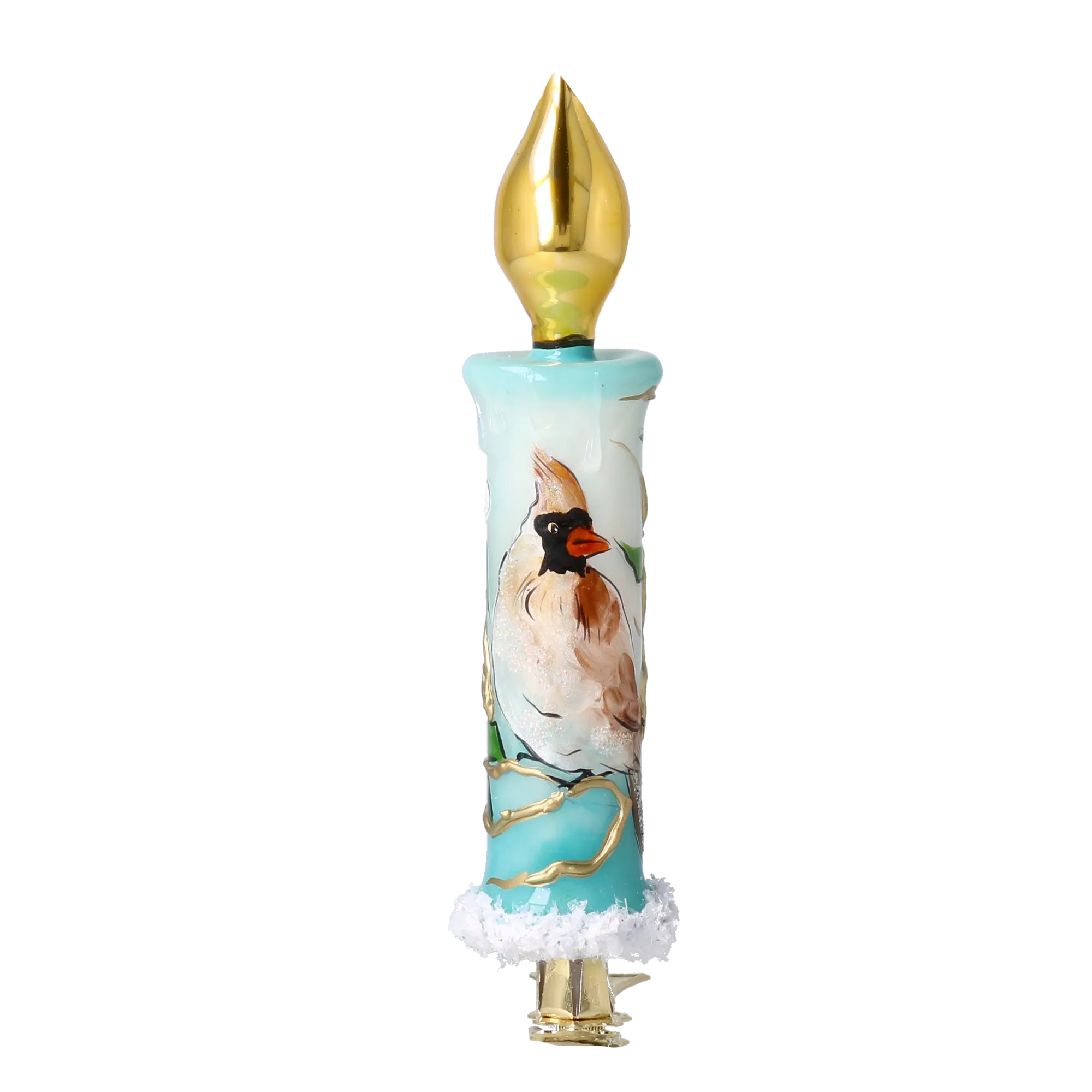 Clip-On Candle in Winter Cardinal