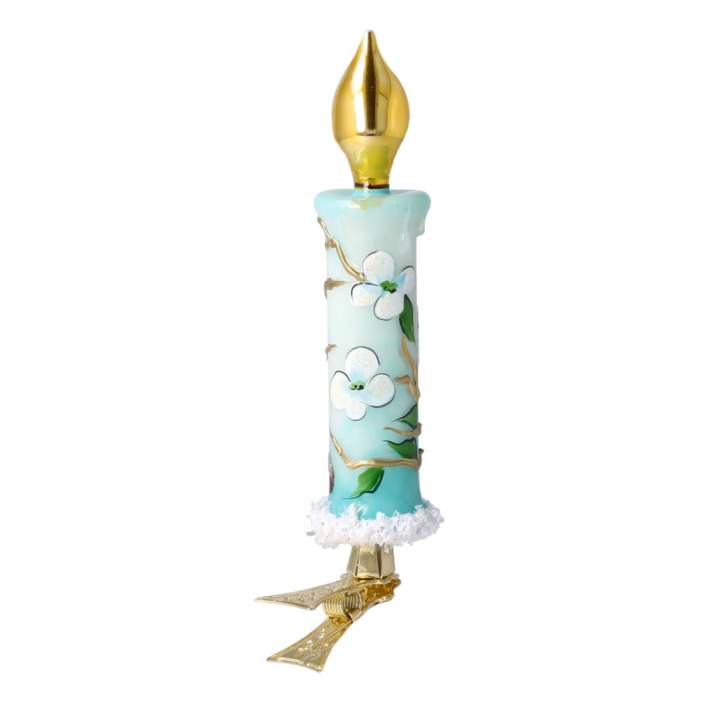 Gilded Winter Vigil | Hand-Painted Glass Ornament | Blubom 2025-050