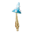 Load image into Gallery viewer, Azure Frost Gilded Mushroom Premium christmas glass ornament 2025-052
