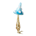 Load image into Gallery viewer, Azure Frost Gilded Mushroom Premium christmas glass ornament 2025-052
