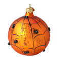 Załaduj obraz do przeglądarki galerii, Amber Midnight Spider Web Premium christmas glass ornament 2025-083
