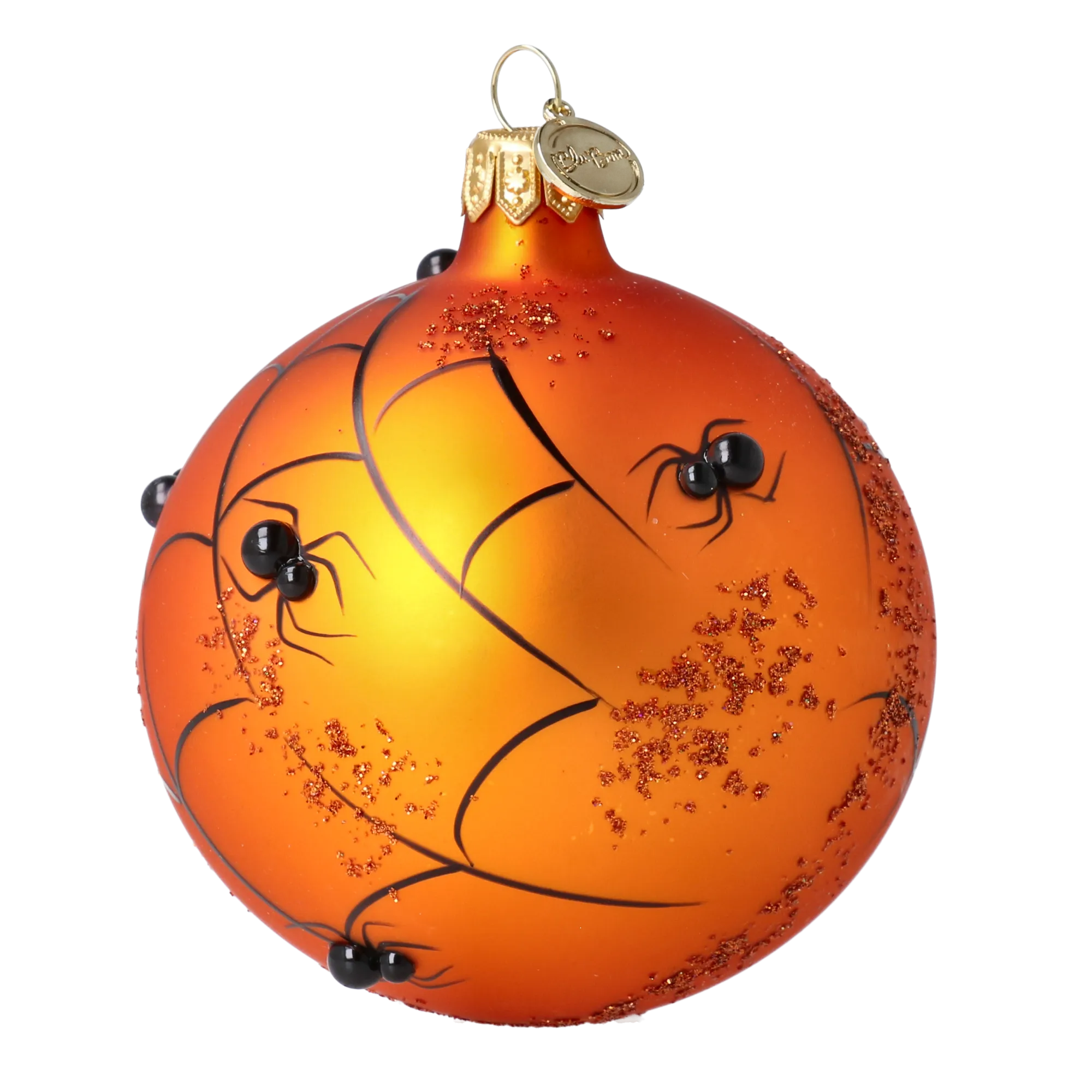 Amber Midnight Spider Web Premium christmas glass ornament 2025-083