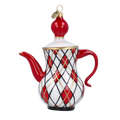 Harlequin Court Ritual | Hand-Painted Glass Ornament | Blubom 2025-091
