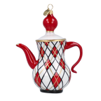 Harlequin Court Ritual | Hand-Painted Glass Ornament | Blubom 2025-091