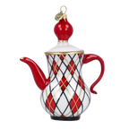 Harlequin Court Ritual | Hand-Painted Glass Ornament | Blubom 2025-091