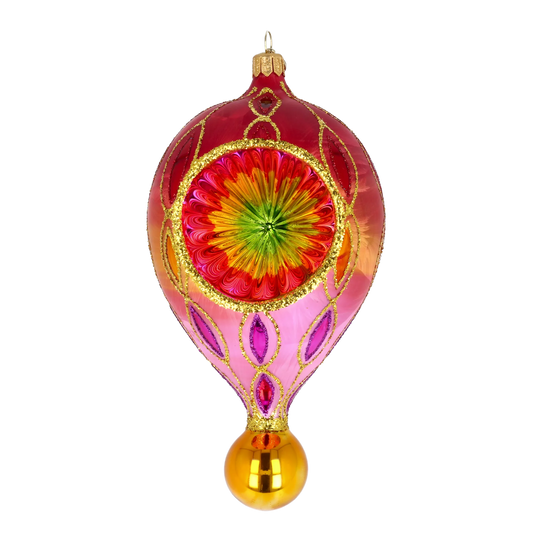 Amber Glow Glass Christmas ornament Retro Glass Reflector Ornament 2025-112