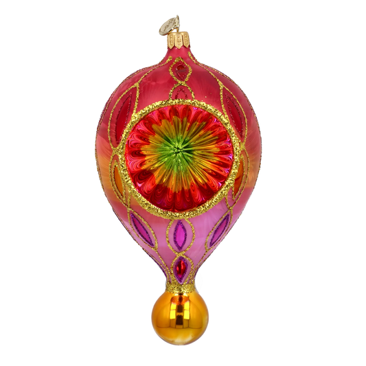 Amber Glow Glass Christmas ornament Retro Glass Reflector Ornament 2025-112