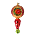 Saffron Solstice | Hand-Painted Glass Ornament | Blubom 2025-113