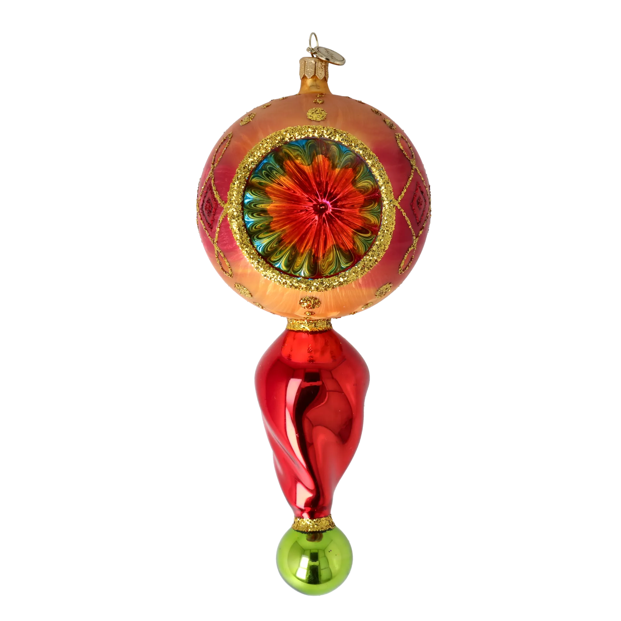Ruby Elegance Handmade Glass Christmas ornament Retro Glass Reflector Ornament 2025-113