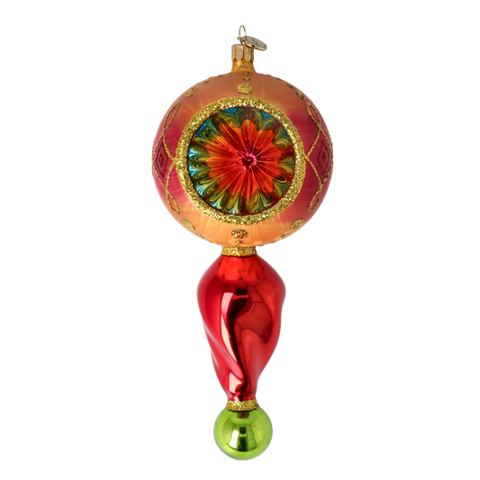 Ruby Elegance Handmade Glass Christmas ornament Retro Glass Reflector Ornament 2025-113