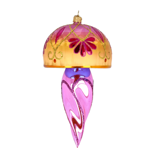 Golden Rose Handmade Glass Christmas ornament Retro Glass Ornament 2025-114