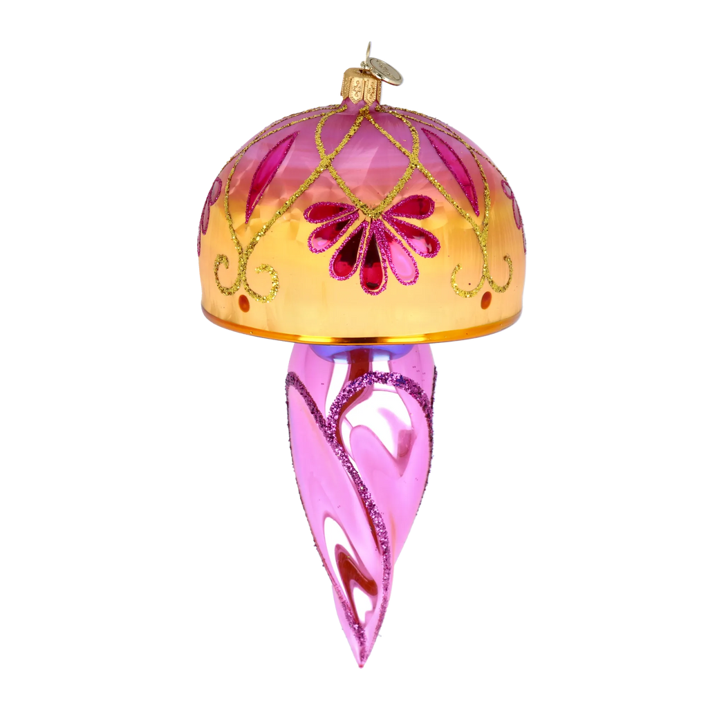 Imperial Orchid Tide | Hand-Painted Glass Ornament | Blubom 2025-114