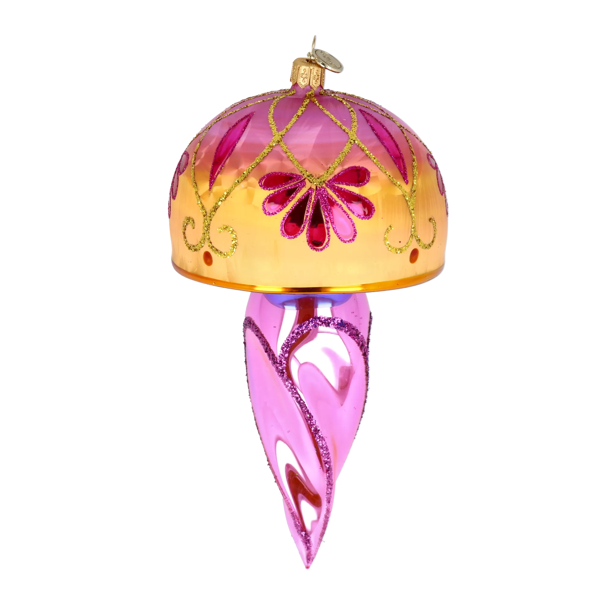 Imperial Orchid Tide | Hand-Painted Glass Ornament | Blubom 2025-114