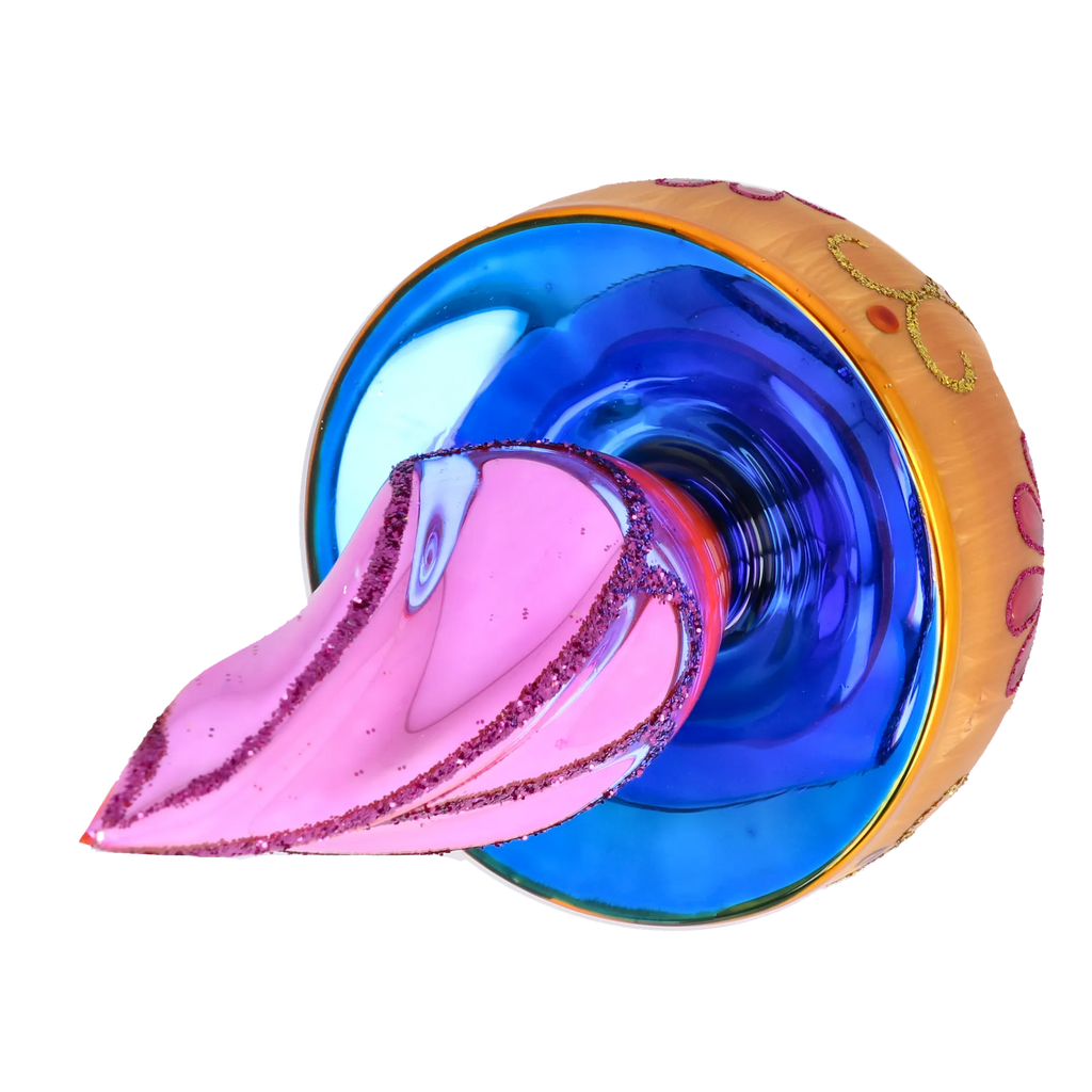 Imperial Orchid Tide | Hand-Painted Glass Ornament | Blubom 2025-114