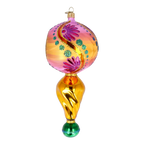 Amber Rose Pulse | Hand-Painted Glass Ornament | Blubom 2025-115