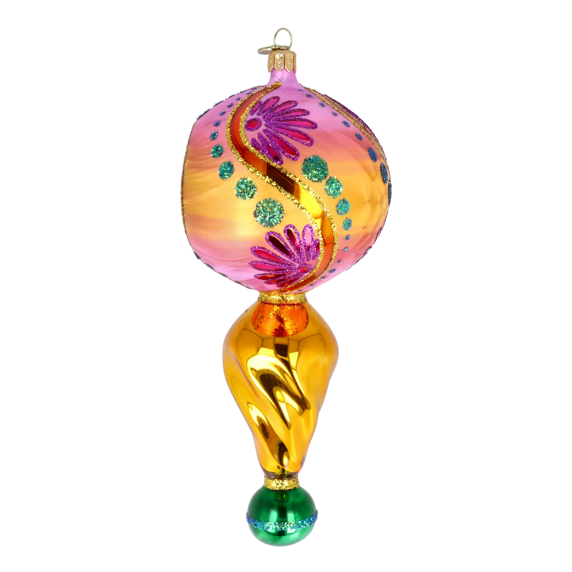 Royal Blossom Handmade Glass Christmas ornament Retro Glass Reflector Ornament 2025-115