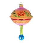 Saffron Meadow Zenith | Hand-Painted Glass Ornament | Blubom 2025-116