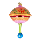Saffron Meadow Zenith | Hand-Painted Glass Ornament | Blubom 2025-116