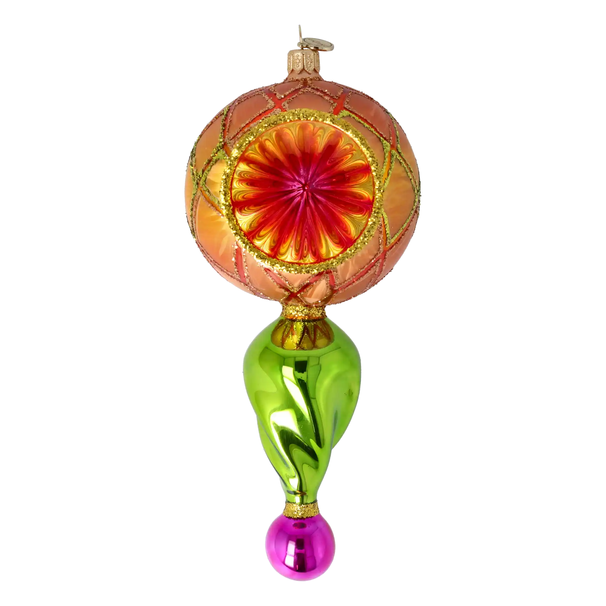 Sunset Glow Handmade Glass Christmas ornament Retro Glass Reflector Ornament