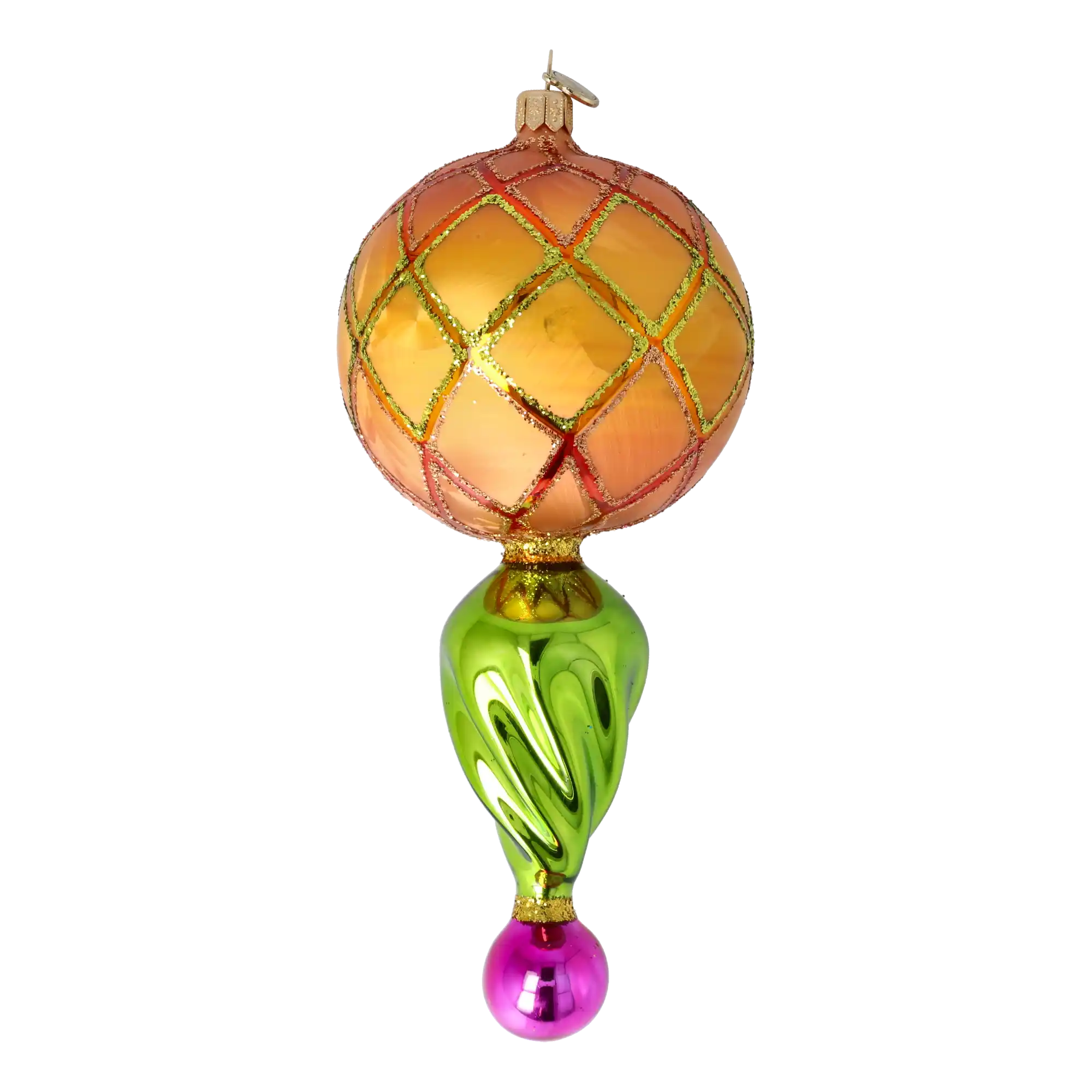 Sunset Glow Handmade Glass Christmas ornament Retro Glass Reflector Ornament