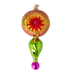 Saffron Solar Pulse | Hand-Painted Glass Ornament | Blubom 2025-117