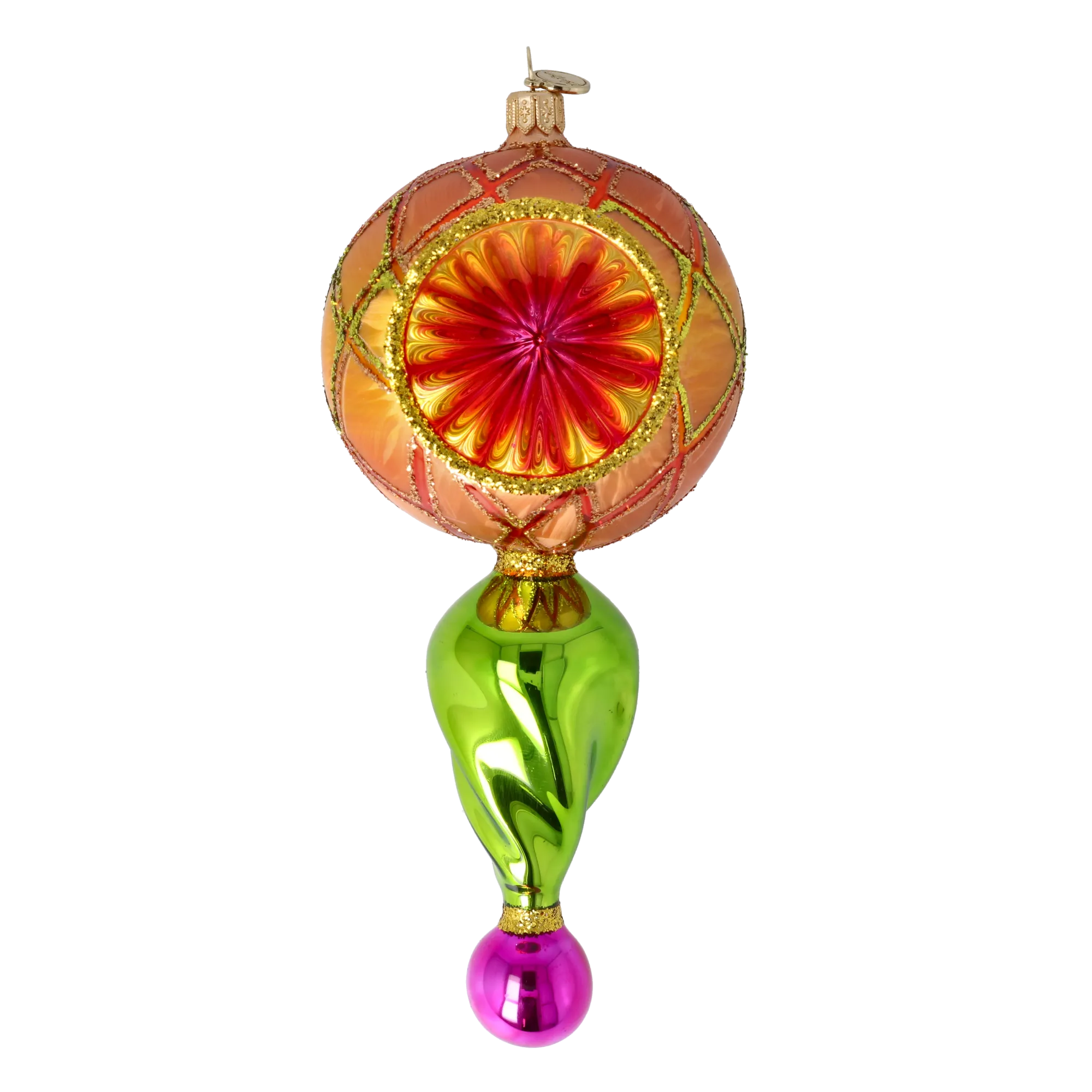 Sunset Glow Handmade Glass Christmas ornament Retro Glass Reflector Ornament 2025-117