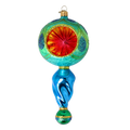 Aquamarine Solar Pulse | Hand-Painted Glass Ornament | Blubom 2025-119